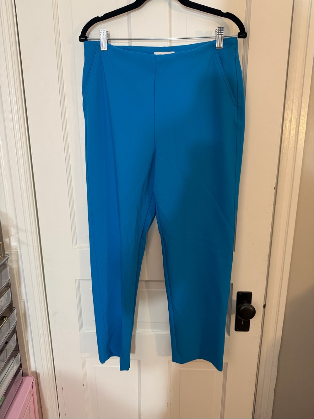 Rachel Zoe Bright Teal Cropped Ponte Trousers